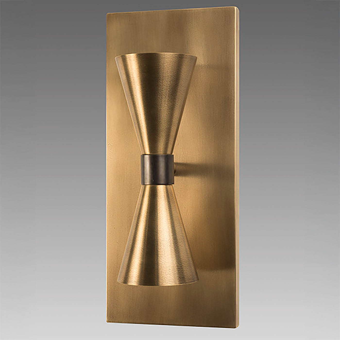 Up-Down Wall Light with Tapered Double Shade AL109: Zweifarbiges Modell, bitte anfragen.