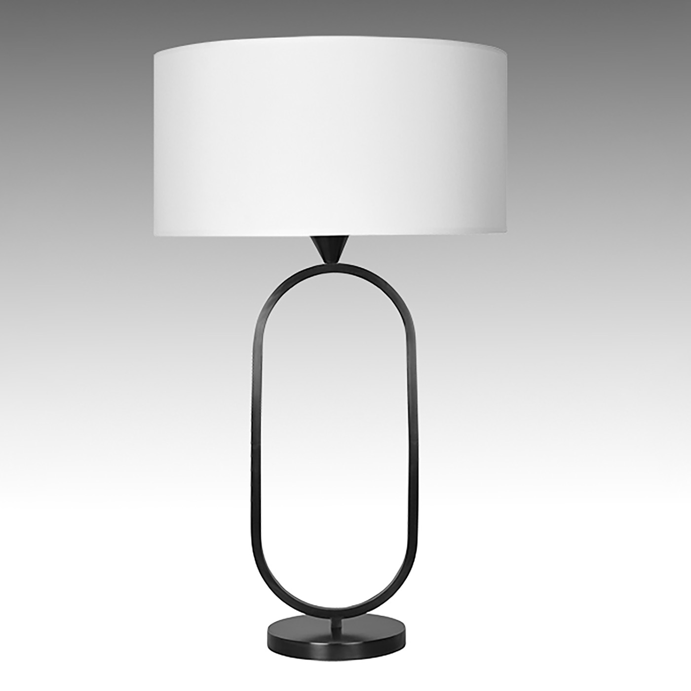 Elegant Fabric Shade Table Lamp with Brass Base, Two Sizes L203: Modell 2 in schwarz patiniert