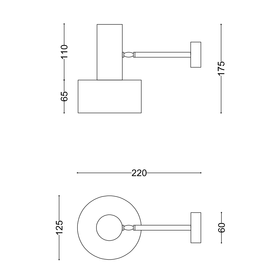 Gelenk-Wandleuchte BOATY aus Messing, Bild 6