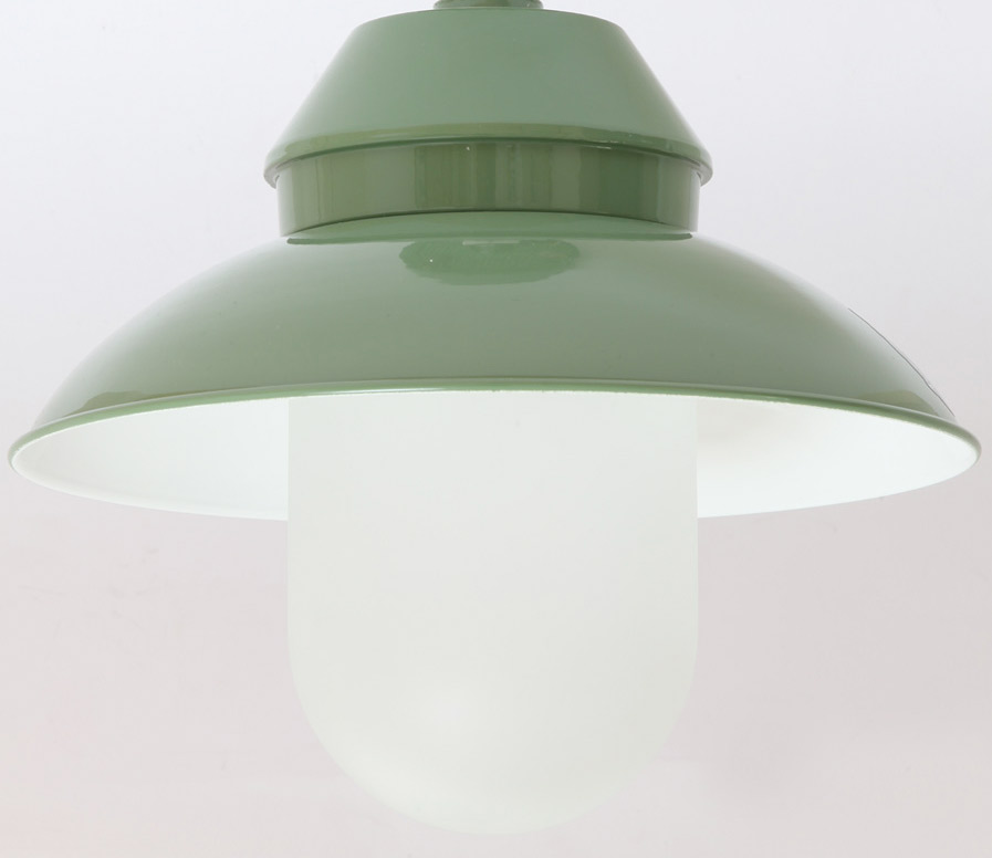 MAINZ ZYLINDER Deckenlampe mit Schraubglas und Schirm Ø 26 cm: Pulverlackierung in RAL Farbe, mattes Glas mit Ø 110 mm