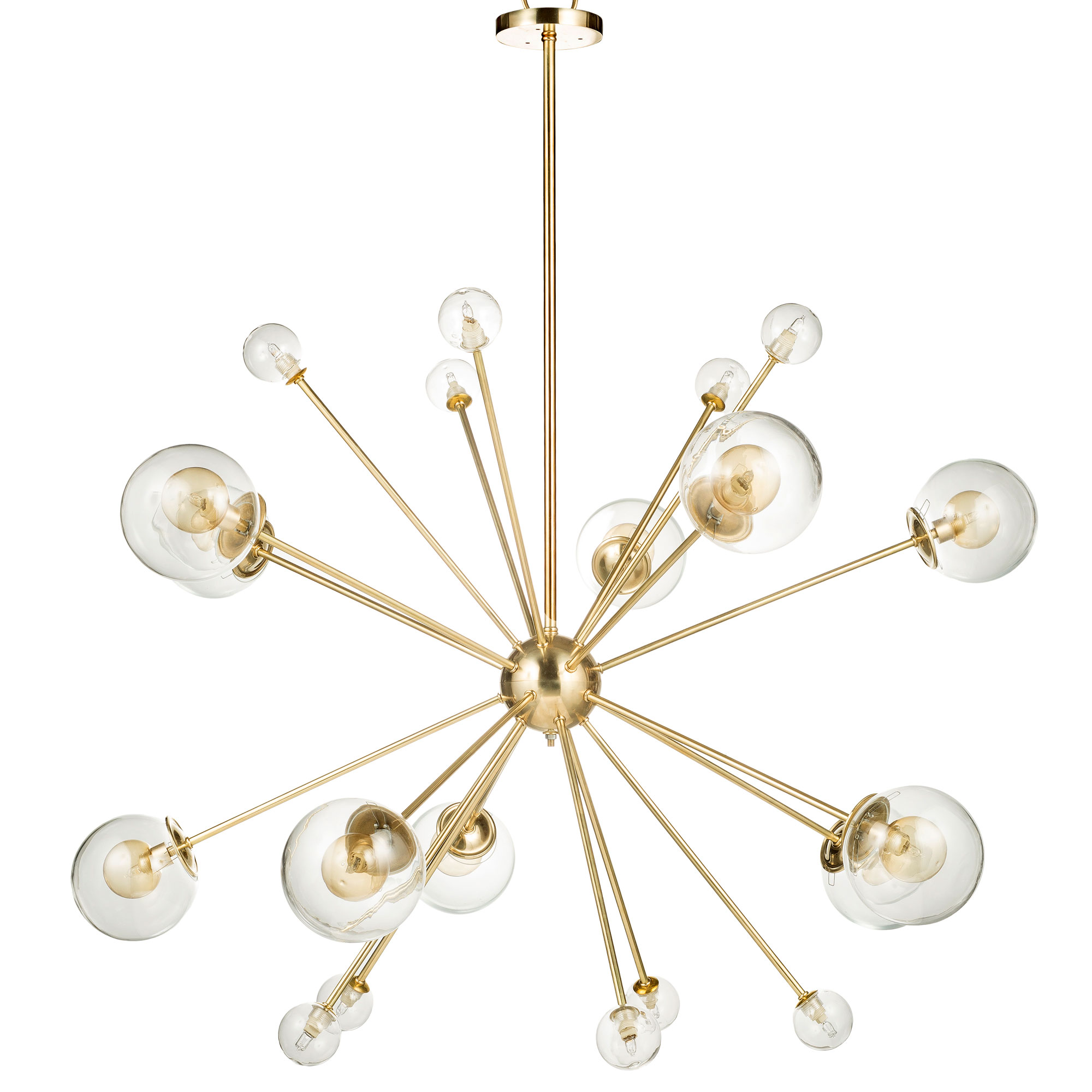 Großer „SPUTNIK“-Hängeleuchter mit 20 oder 24 Glaskugeln Großer „SPUTNIK“-Hängeleuchter mit 20 oder 24 Glaskugeln