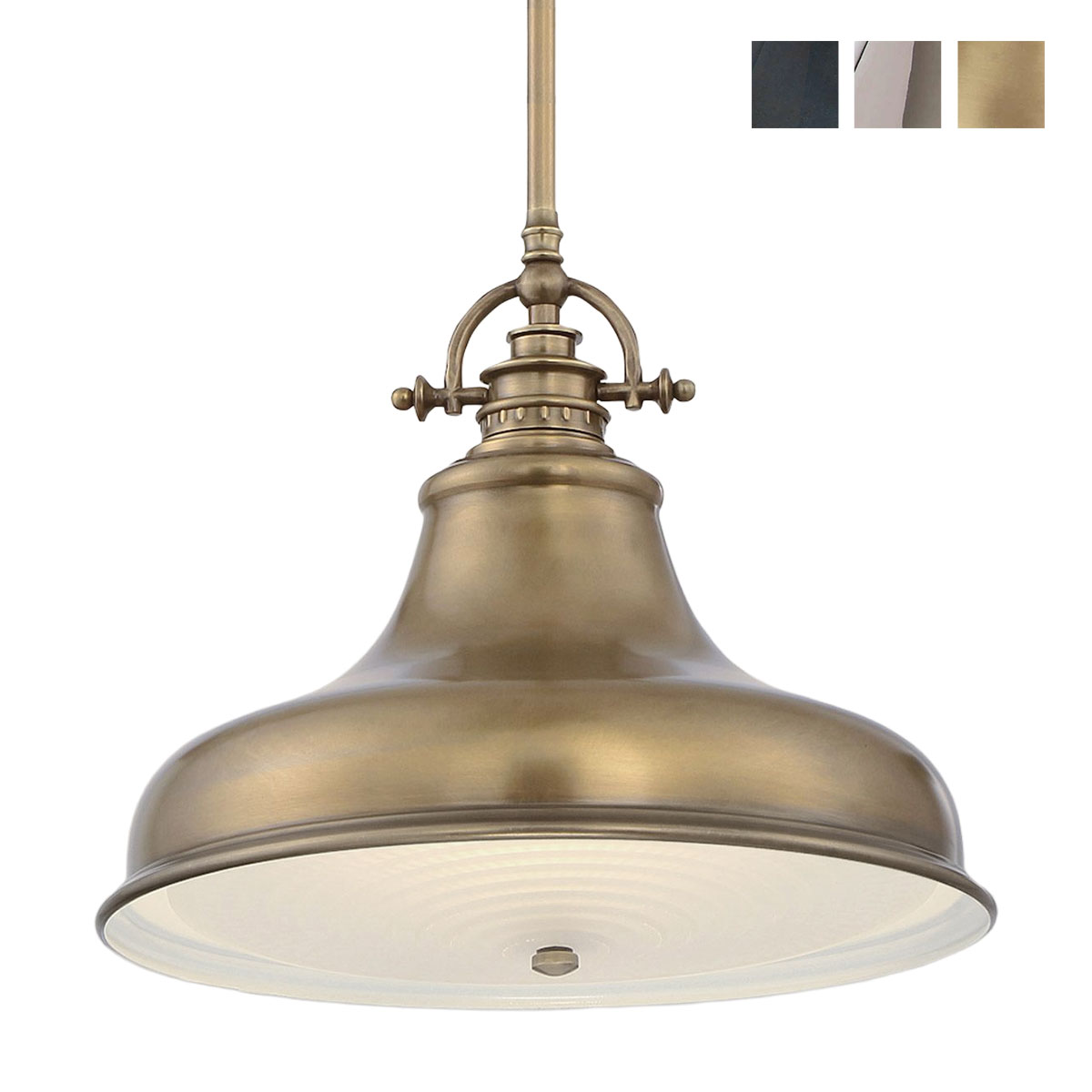 Classic American Pendant Lamp with Glass Diffuser