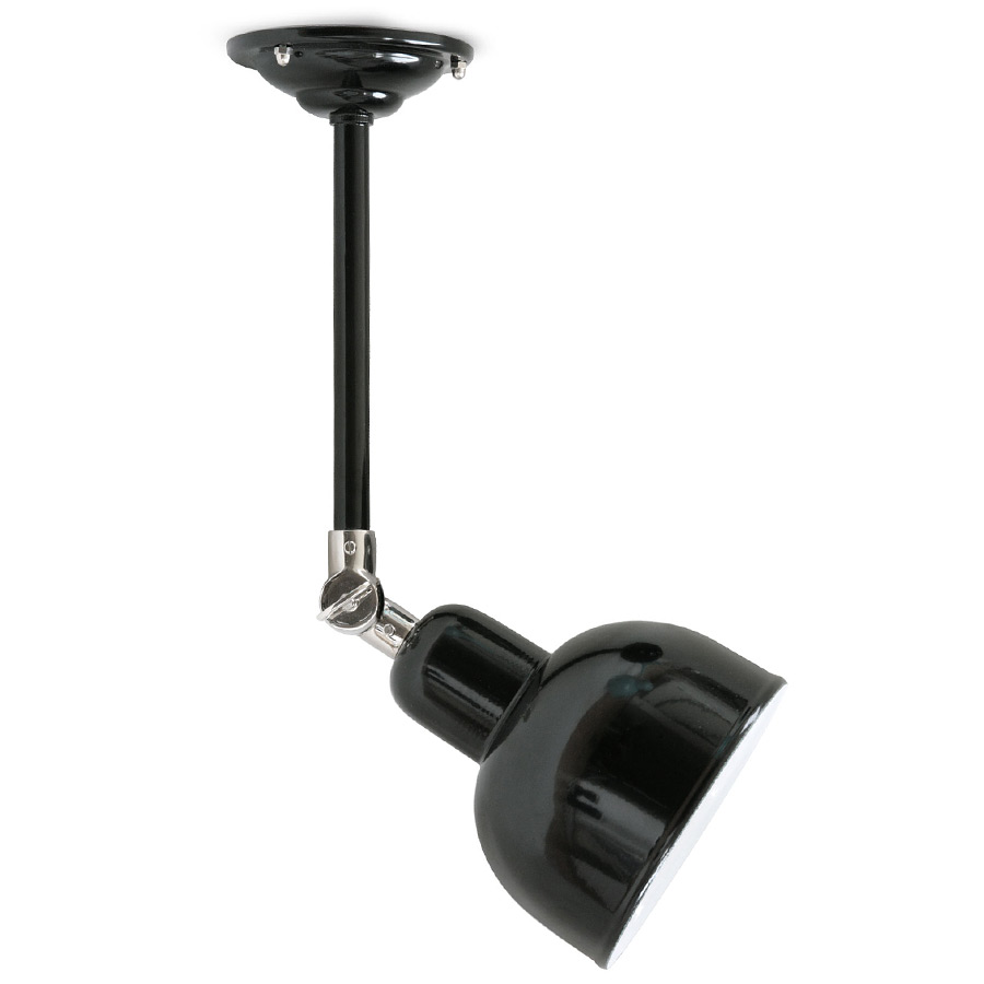 Bild 4: Die nostalgische Gelenk-Deckenleuchte, Ausführung in schwarz, mit vernickeltem Gelenk Gelenk-Deckenleuchte im Bauhaus-Stil Ø 15 cm: Die nostalgische Gelenk-Deckenleuchte, Ausführung in schwarz, mit vernickeltem Gelenk