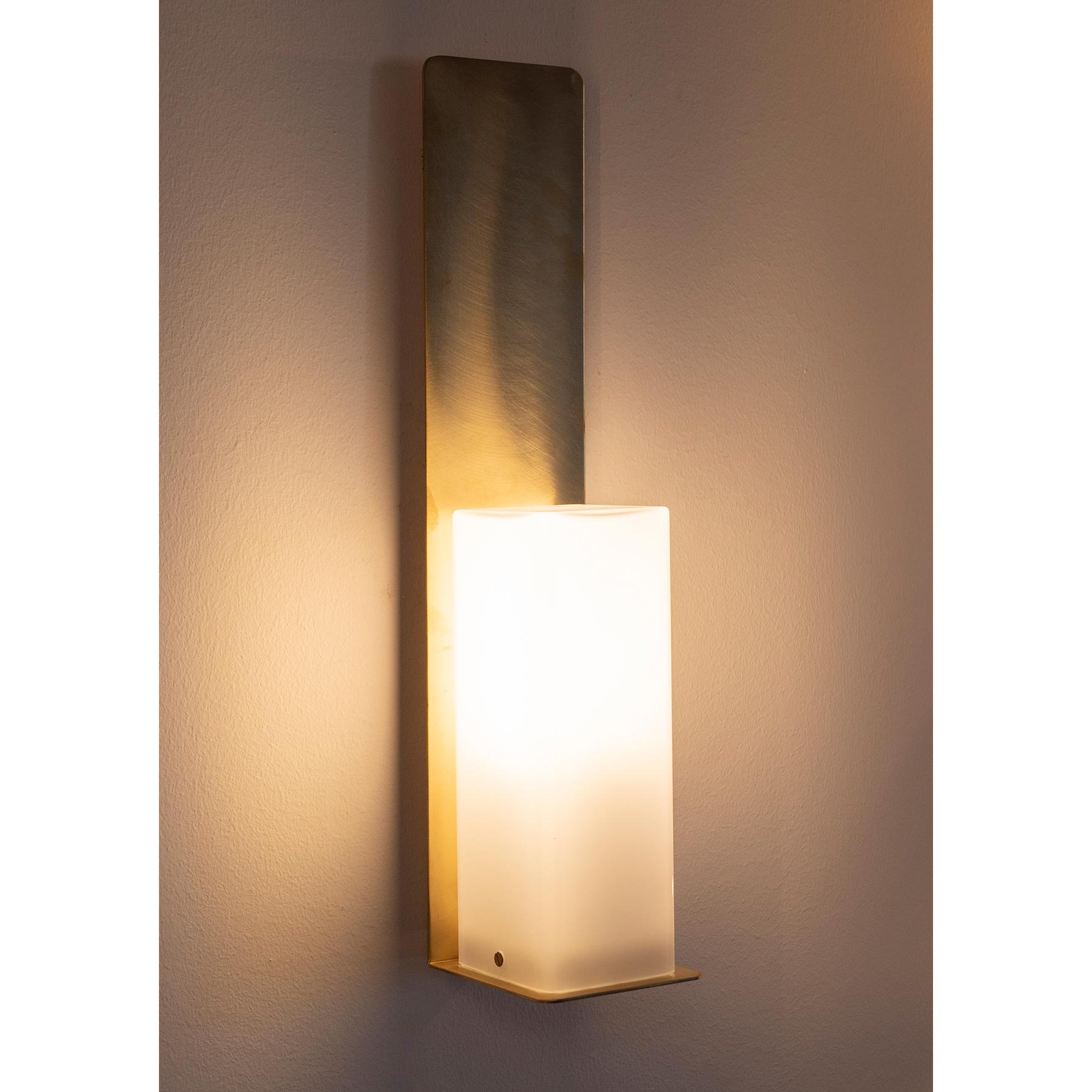 Kerzen-Design Wandleuchte mit Milchglas-Diffusor SQUARE CANDLE, Bild 5