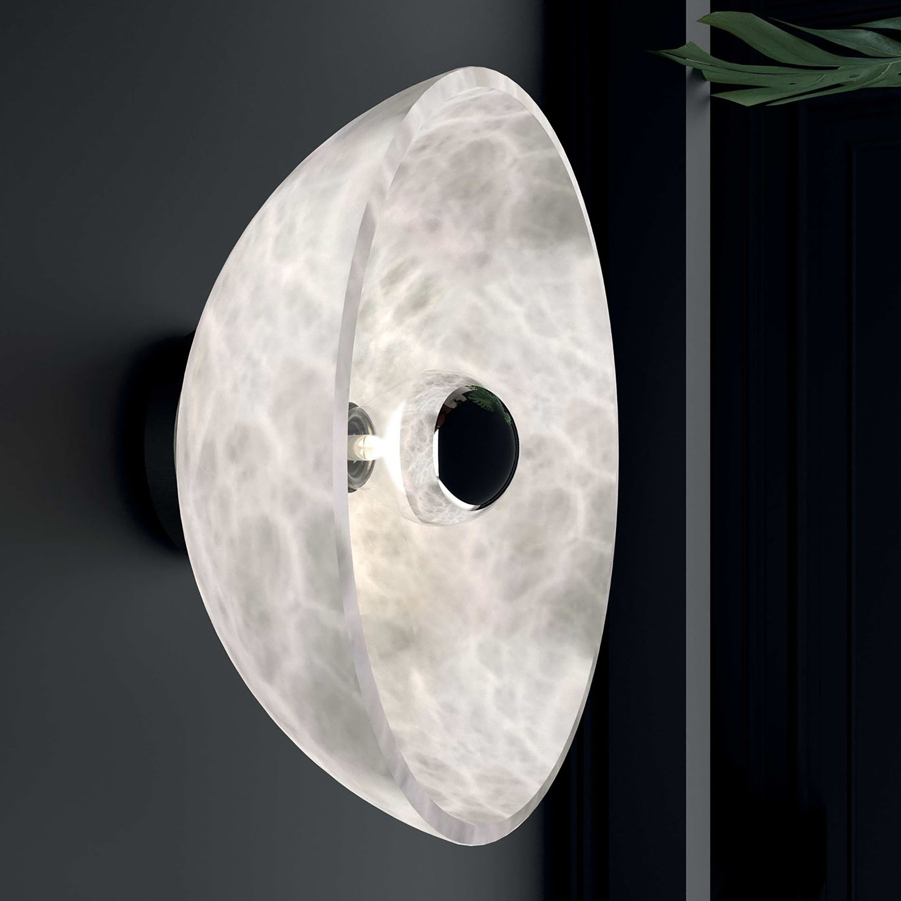 Italian Luxury: Bowl Wall Light with Alabaster Shade APOLLO Italian Luxury: Bowl Wall Light with Alabaster Shade APOLLO