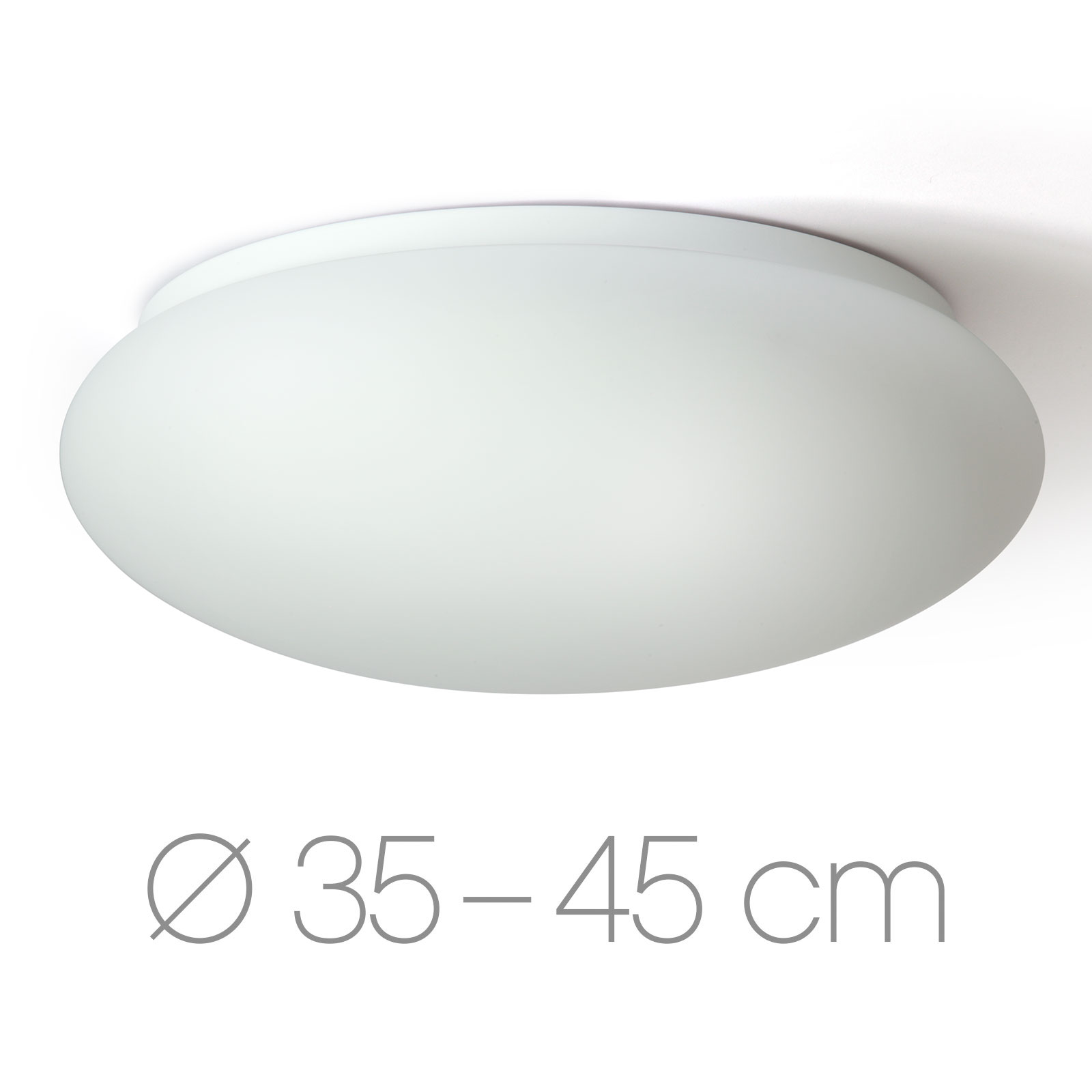 Runde gewölbte Opalglas-Deckenleuchte RAKIS, Ø 35 / 45 cm Runde gewölbte Opalglas-Deckenleuchte RAKIS, Ø 35 / 45 cm