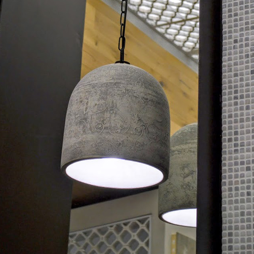 Stone pendant light with antique relief decoration, Fig. 5 Stone pendant light with antique relief decoration, Fig. 5