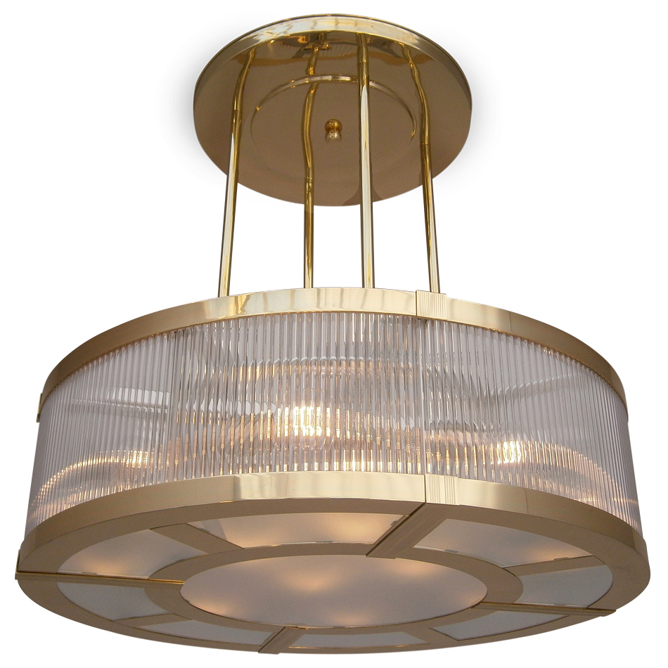 Repräsentativer Art Déco-Deckenleuchter mit Ø 70 cm Repräsentativer Art Déco-Deckenleuchter mit Ø 70 cm