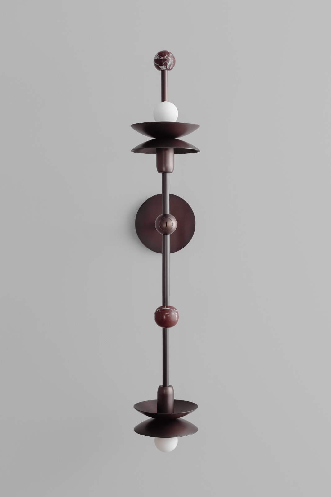 BABYLON DOUBLE Exclusive Brass Wall Light with Natural Marble, Fig. 3