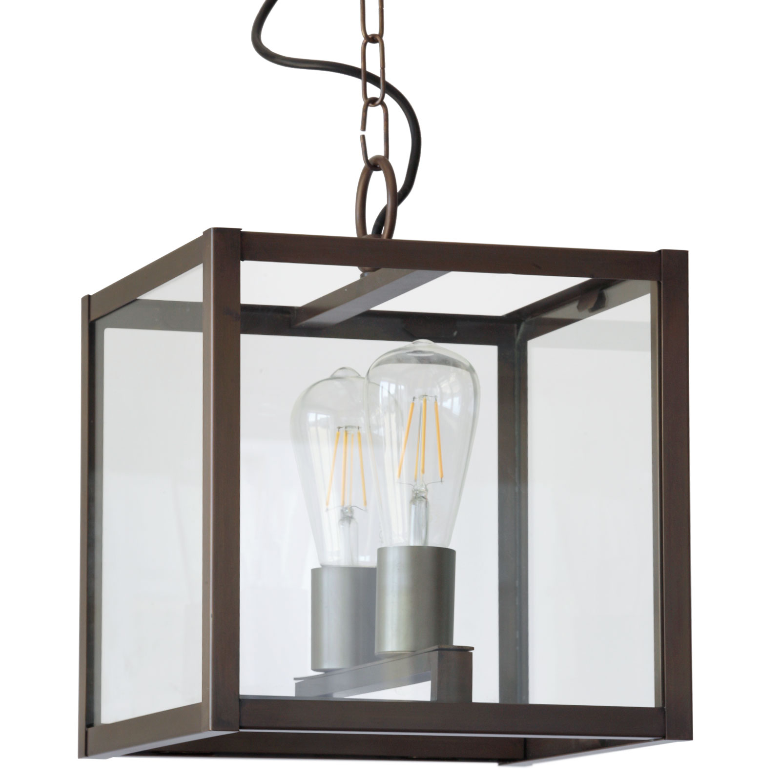 Verglaste Kasten-Hängeleuchte aus Frankreich ANTARES 2 Verglaste Kasten-Hängeleuchte aus Frankreich ANTARES 2