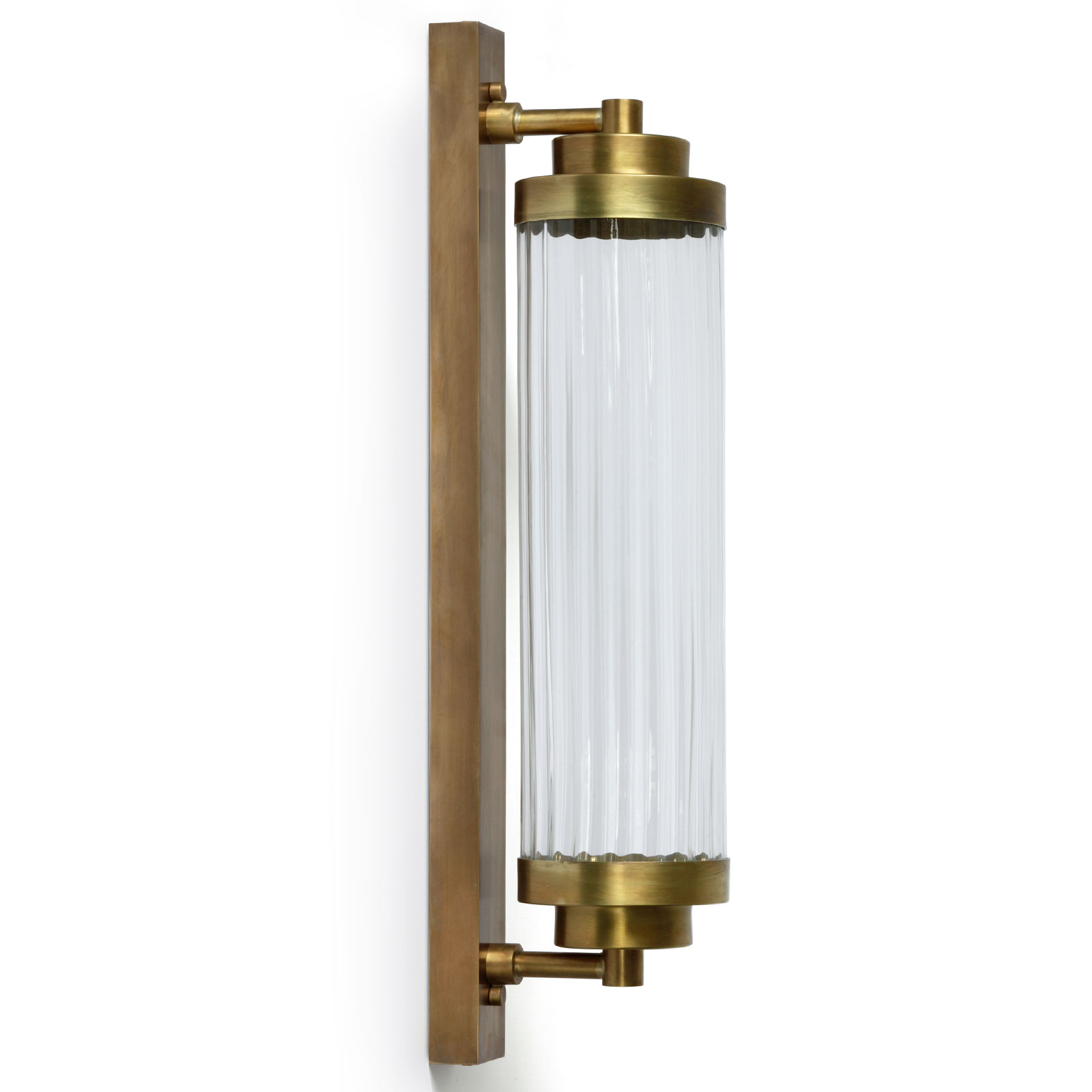 Art Déco-Säulen-Wandleuchte mit strukturiertem Glas-Zylinder A202 Art Déco-Säulen-Wandleuchte mit strukturiertem Glas-Zylinder A202