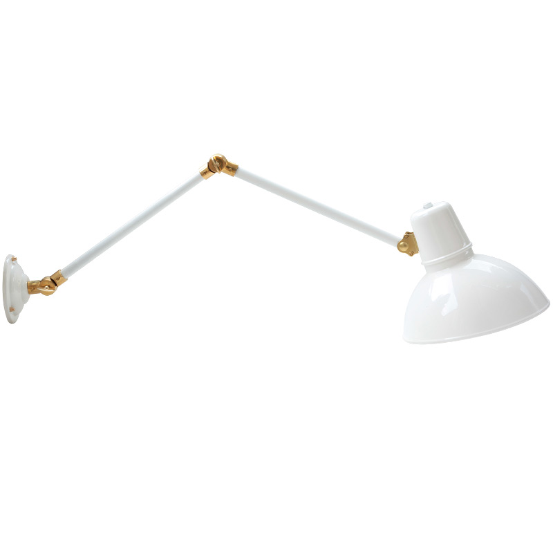 Weiße 50er Jahre Gelenkleuchte FRANKFURT Weiße 50er Jahre Gelenkleuchte FRANKFURT