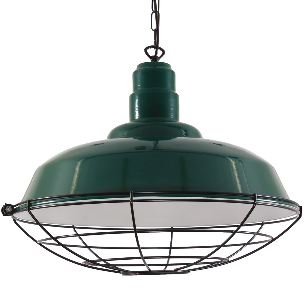 Large factory lamp with protective grille COBALT