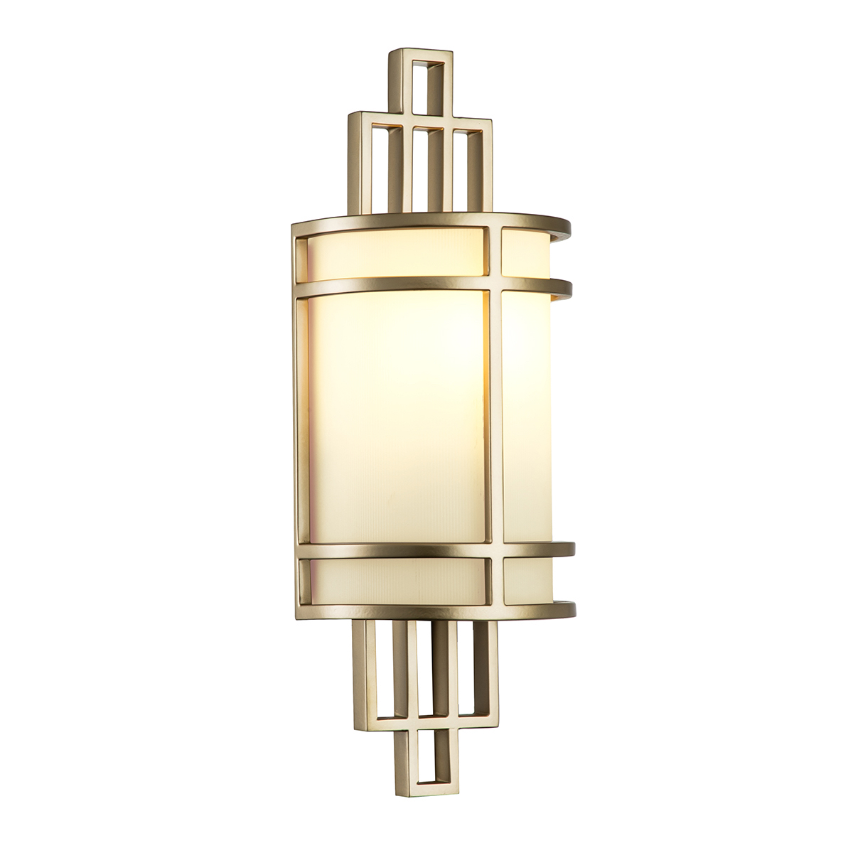 Arts & Crafts-Stil-Wandleuchte mit Opalglas