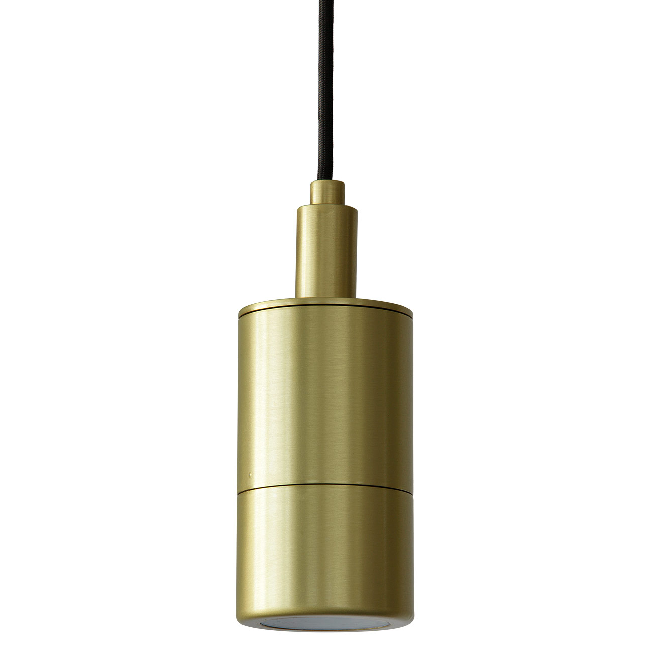 Small spotlight pendulum lamp made of brass, IP44