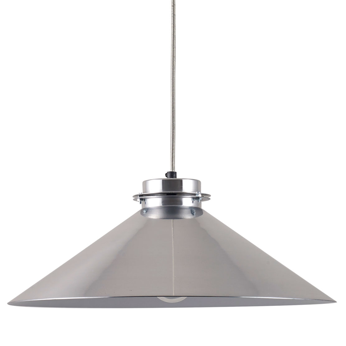 Traditional pendant lamp in polished aluminum CODIE