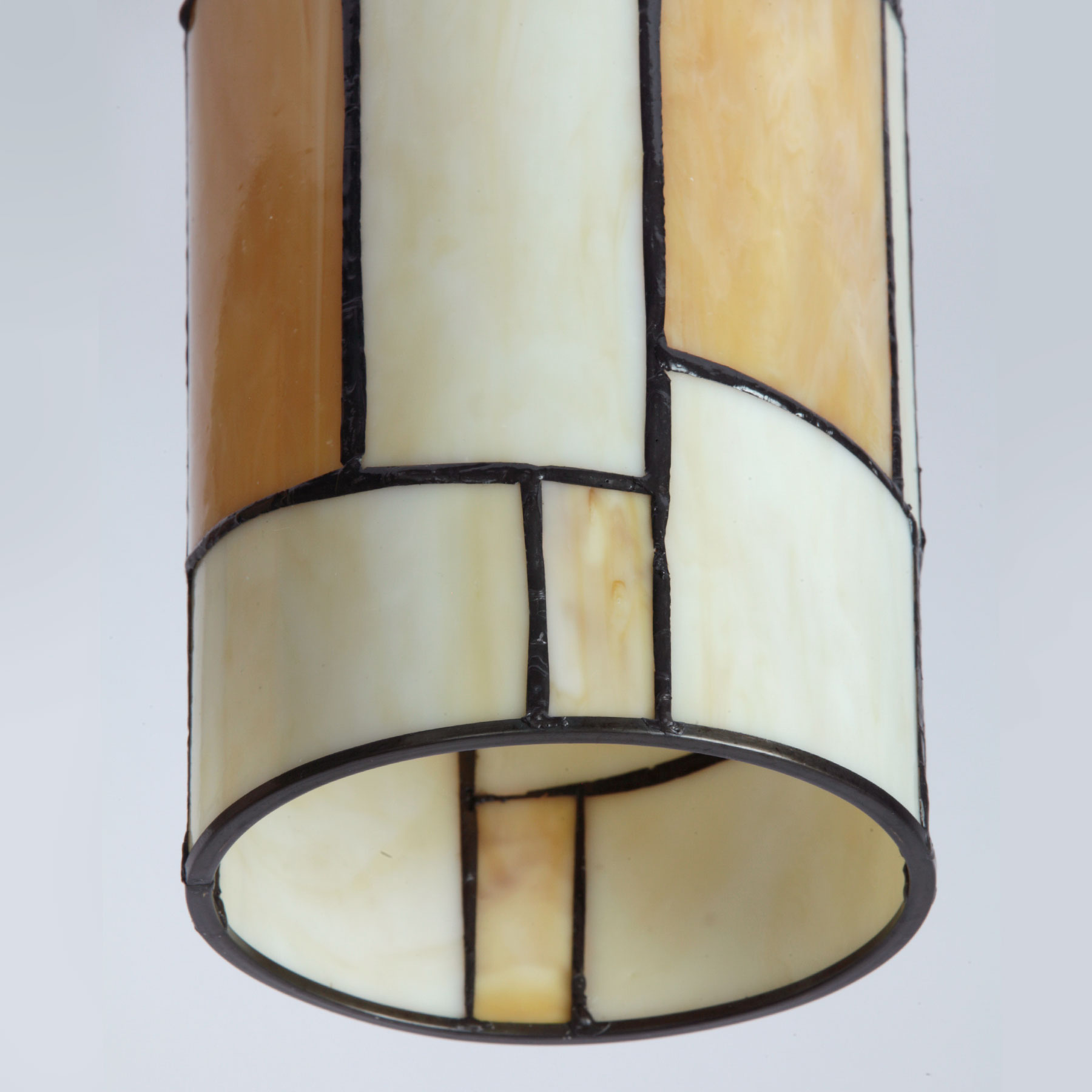 Kleine zylindrische Deckenleuchte aus Tiffany-Glas Ø 13 cm, Bild 4