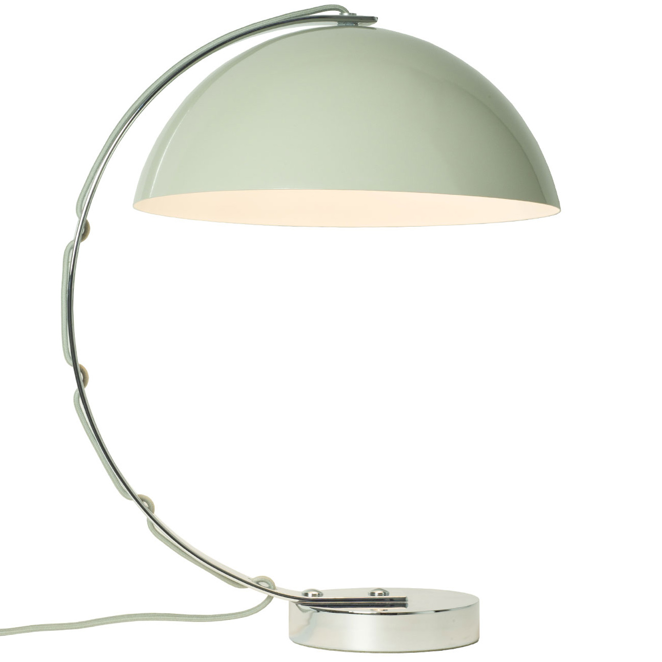 Bild 4: Die Tischleuchte in der grau-grünen Ausführung Handgefertigte Retro-Schreibtischleuchte LONDON: Die Tischleuchte in der grau-grünen Ausführung