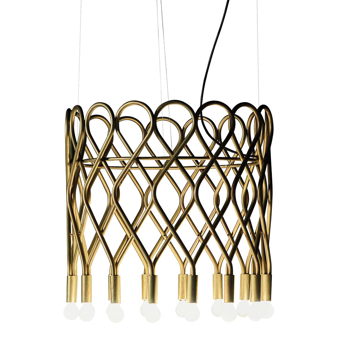 Schwedischer Design-Leuchter aus Messing mit 16 Brennstellen