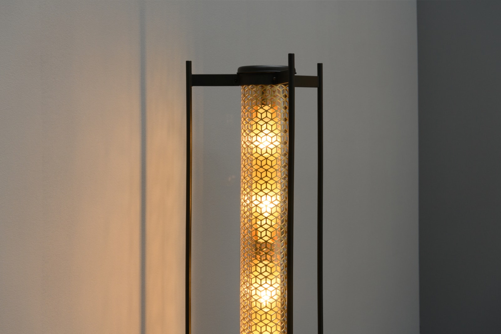 VENDÔME FLOOR Design Floor Light with Golden Perforated Grid, Fig. 8 VENDÔME FLOOR Design Floor Light with Golden Perforated Grid, Fig. 8