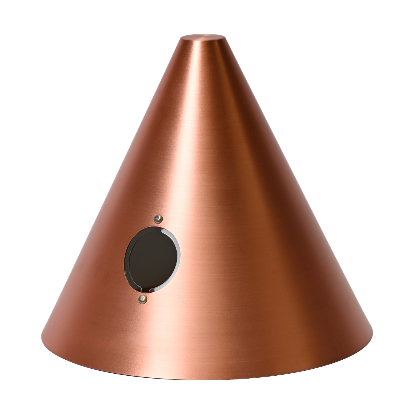 Versatile Design Pendant Light TELL with LED-Tube and Conic Shade(s): bushed copper