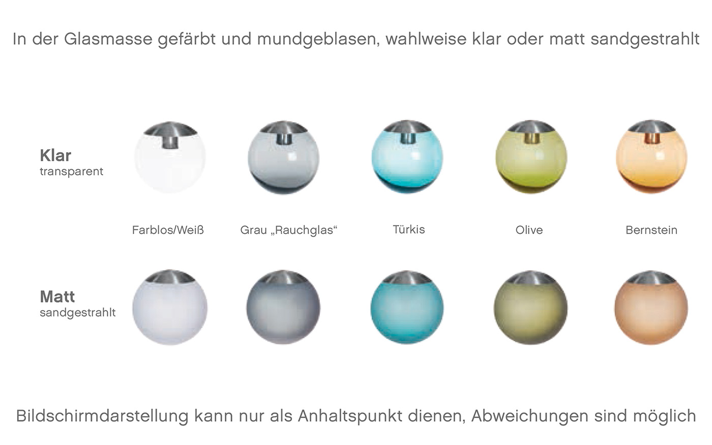 Zeitlose Wandleuchte mit Glaskugel in vielen Farben, Ø 14,5 oder 22 cm, Bild 3 Zeitlose Wandleuchte mit Glaskugel in vielen Farben, Ø 14,5 oder 22 cm, Bild 3