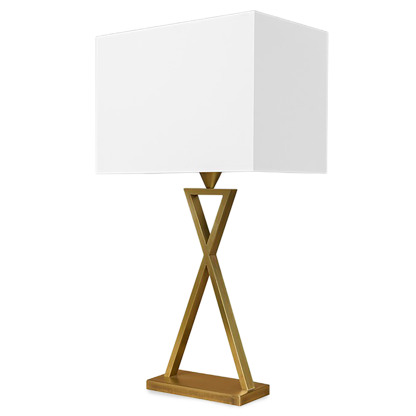 Moderne Tischleuchte mit rundem Stoffschirm L196: Ausführung natur matt satiniert, anderes Schirmmodell (bitte anfragen)