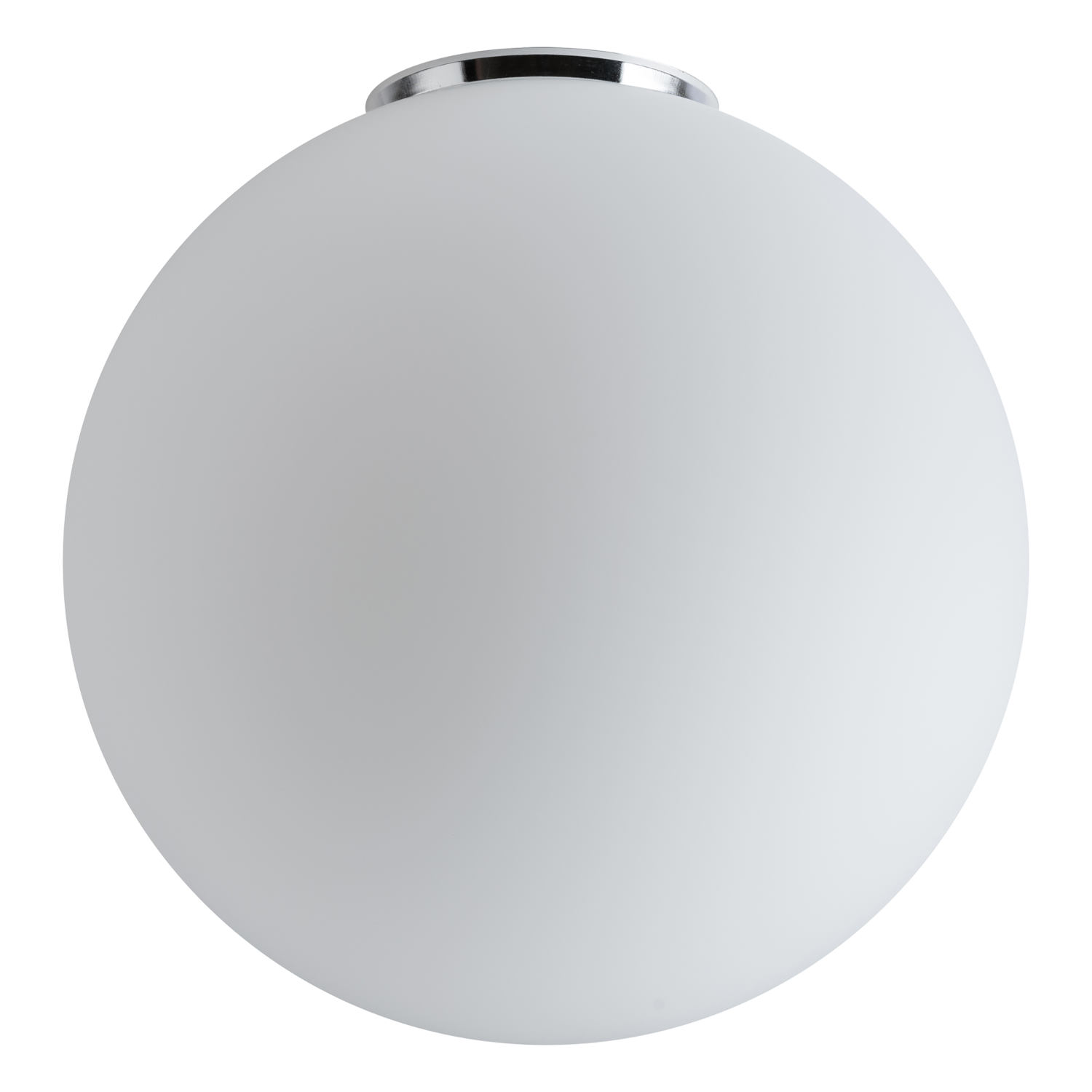 Bild 13: Ø 40 cm, Chrom Schlichte Kugel-Deckenleuchte aus Opalglas SPHERA, IP65, Ø 20–40 cm: Ø 40 cm, Chrom