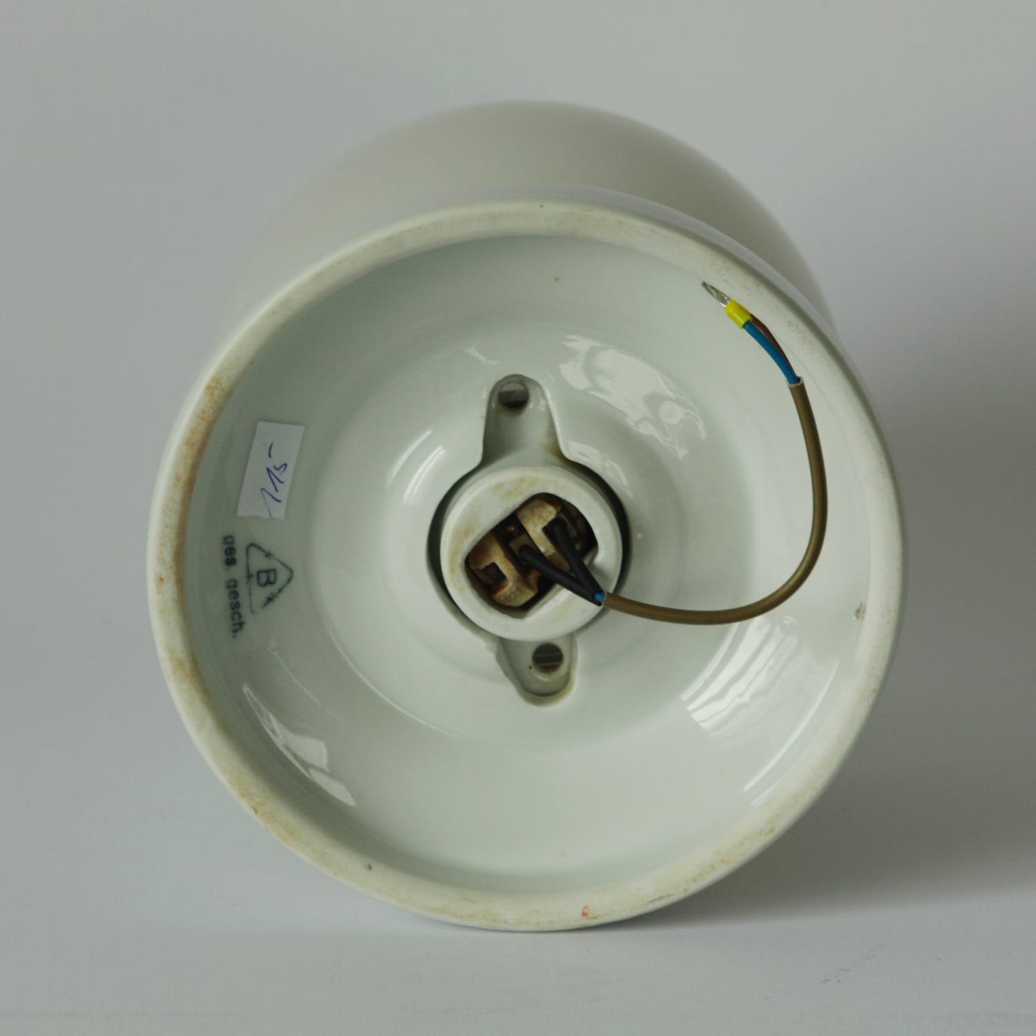 Antique Porcelain Ceiling Fixture, ca. 1920 – SOLD, Fig. 3 Antique Porcelain Ceiling Fixture, ca. 1920 – SOLD, Fig. 3