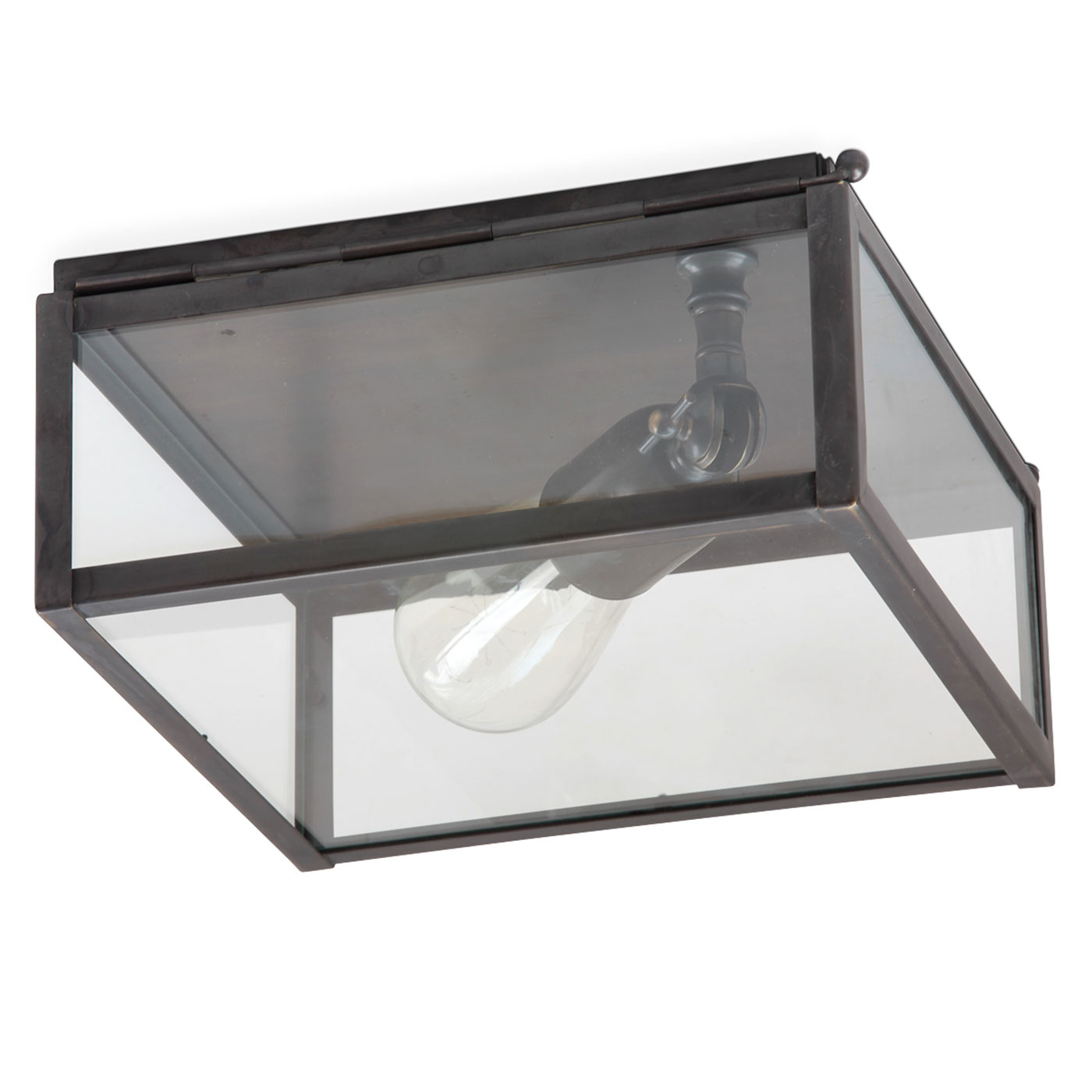 VITRINE 1L Flache Kasten-Deckenleuchte aus Messing, 25 cm VITRINE 1L Flache Kasten-Deckenleuchte aus Messing, 25 cm