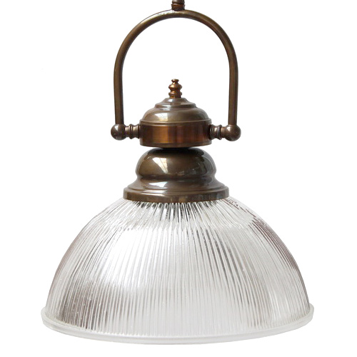 Nostalgische Balkenlampe mit prismatischen Glasschirmen, Bild 8 Nostalgische Balkenlampe mit prismatischen Glasschirmen, Bild 8