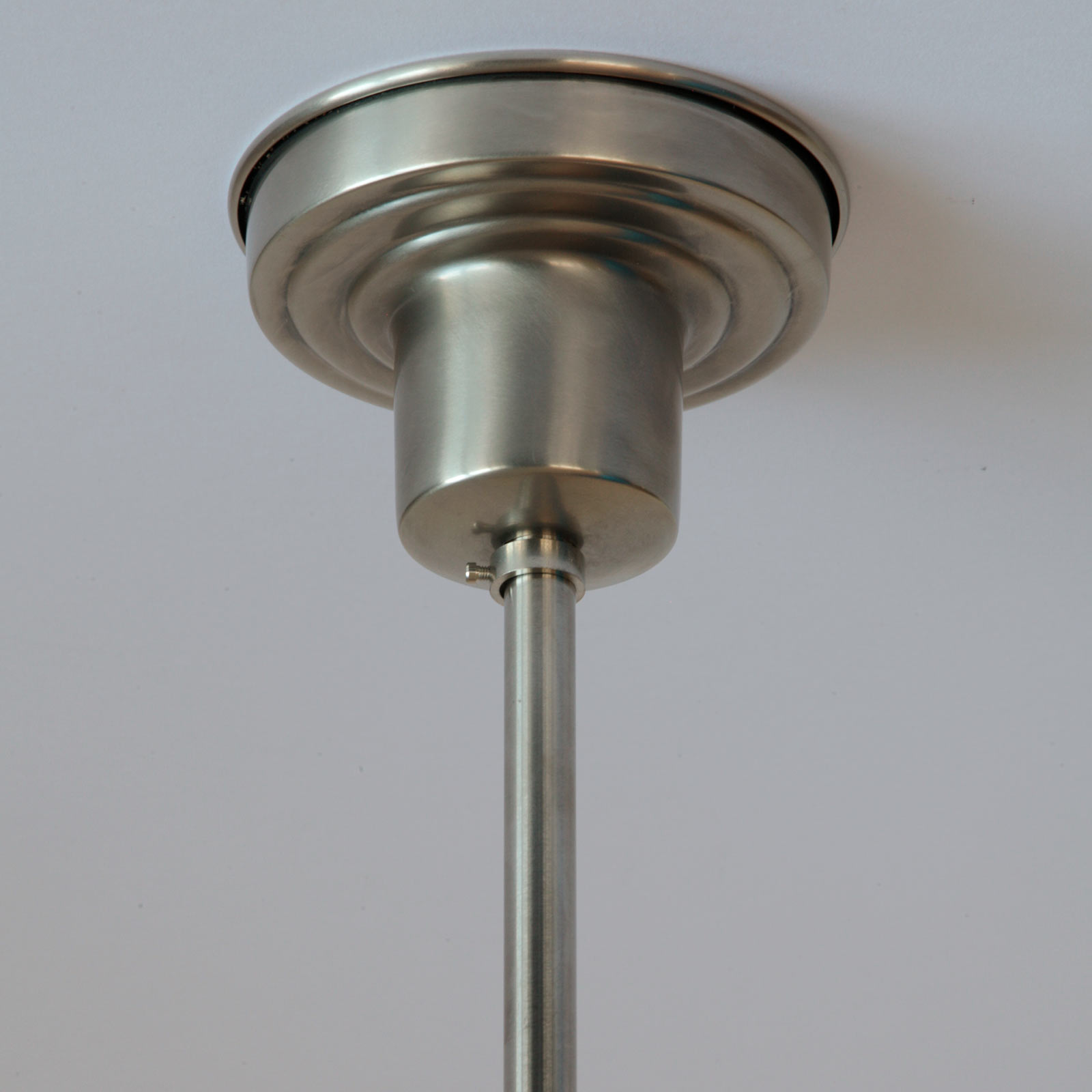 Art déco-Stab-Pendelleuchte mit dreistufigem Zylinder-Opalglas, Bild 7