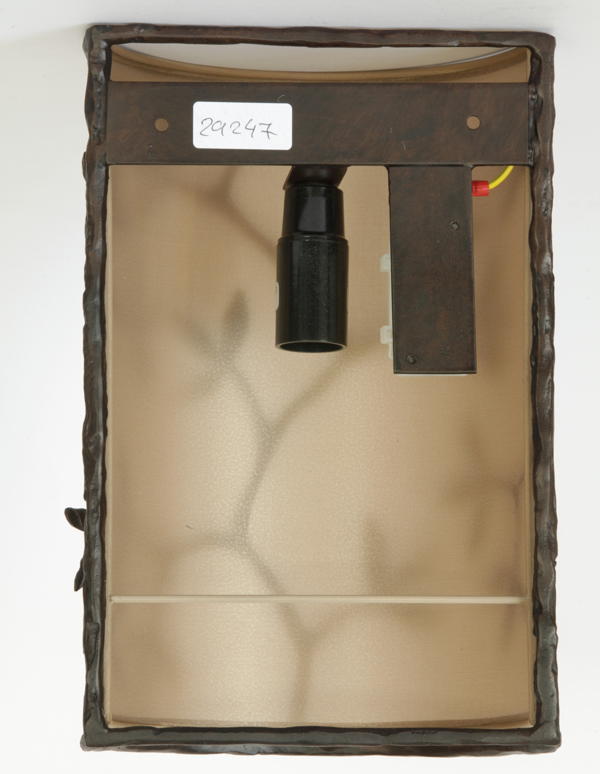 Flache Bronze-Wandleuchte OMBELLE mit Textilschirm, Bild 8 Flache Bronze-Wandleuchte OMBELLE mit Textilschirm, Bild 8