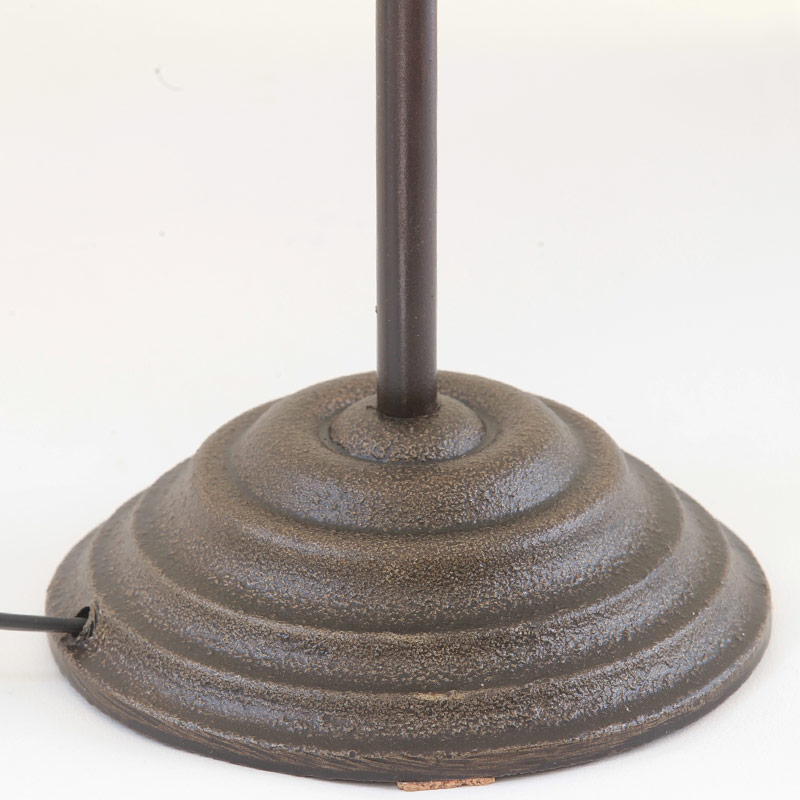 DELFI Elegante Stehlampe für den Tisch mit Kupferschirm: Für sicheren Stand sorgt ein Gusseisen-Sockel (Ø 16 cm)