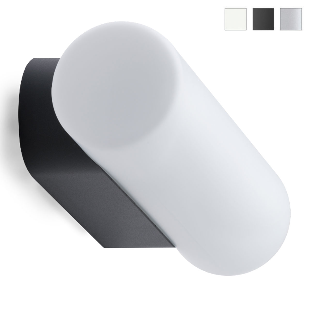 Cylindrical LED wall light LORA made of glass, suitable for bathrooms (IP 43 II) Cylindrical LED wall light LORA made of glass, suitable for bathrooms (IP 43 II)