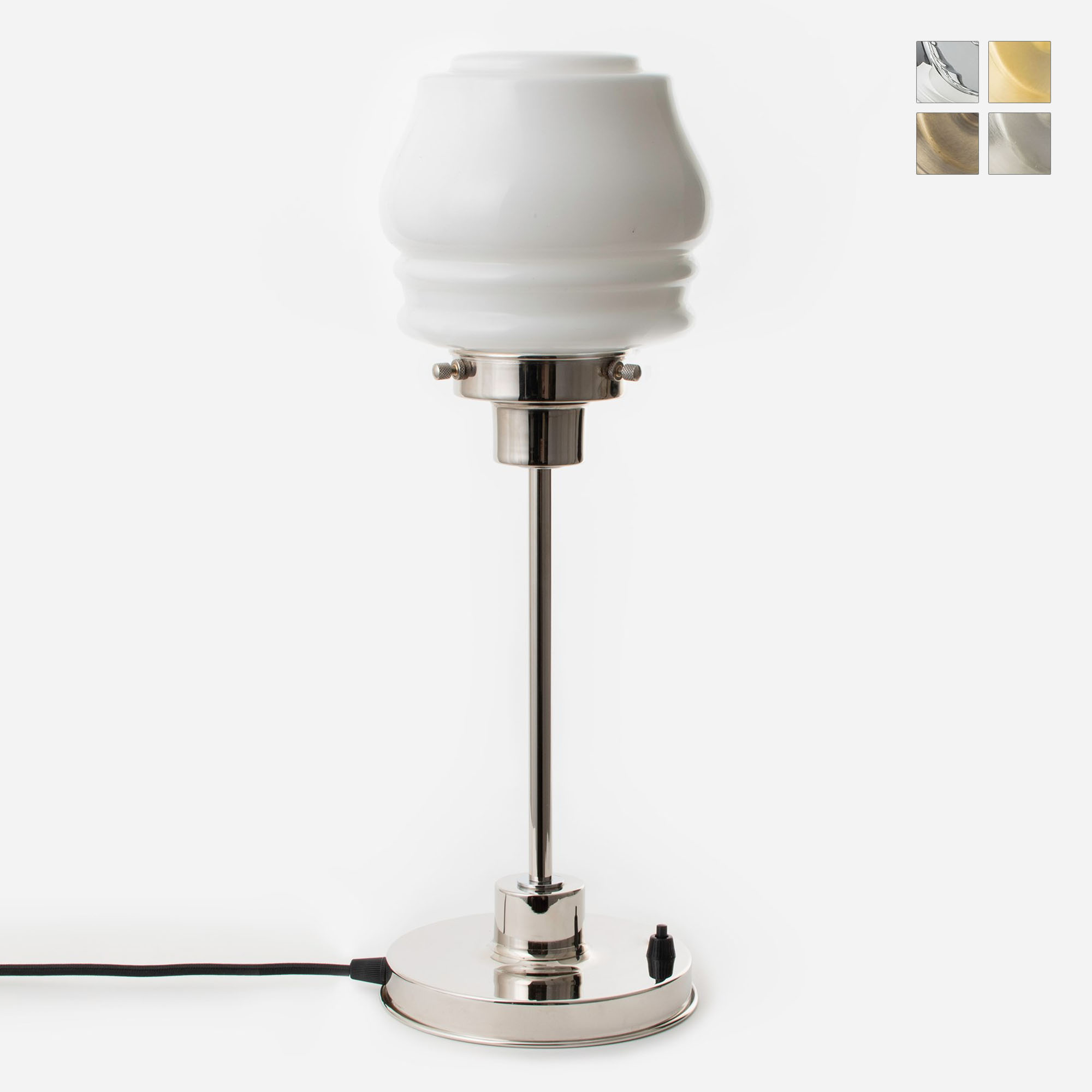 Art Déco table light with bulbous opal glass Art Déco table light with bulbous opal glass