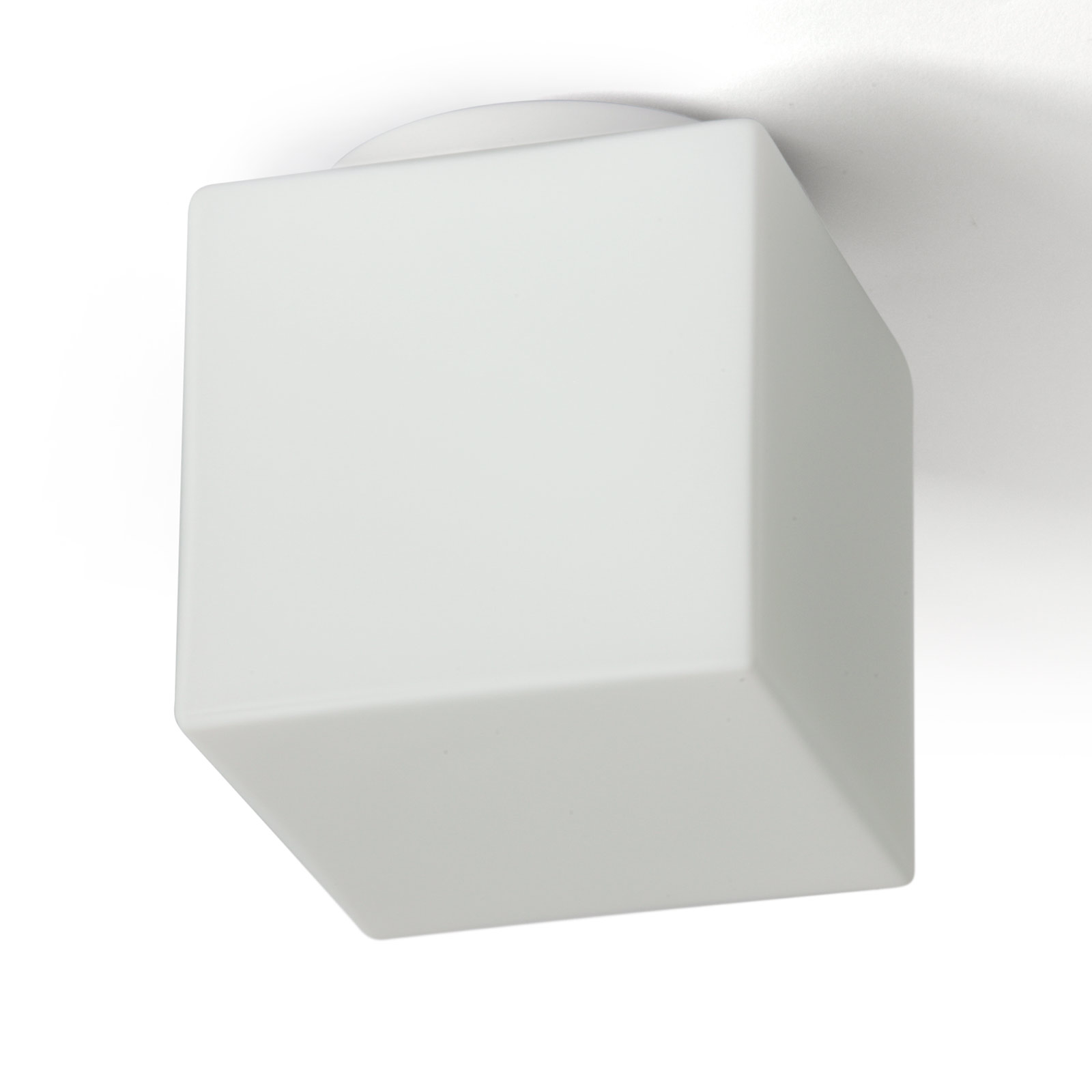 Würfel-Deckenleuchte mit Opalglas und gestufter Halterung 12/15/20 cm – Casa Lumi