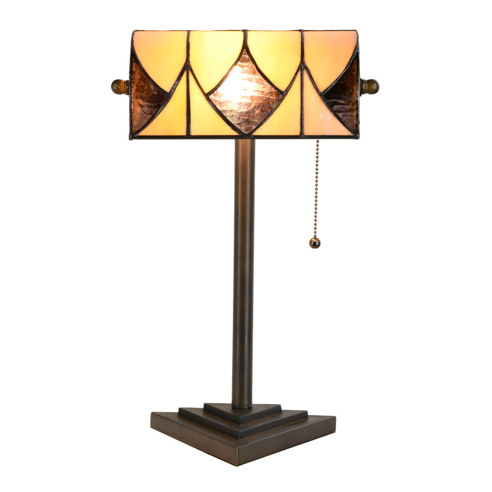 „Banker's Lamp“ Tischleuchte mit Tiffany-Glasschirm, Bild 2
