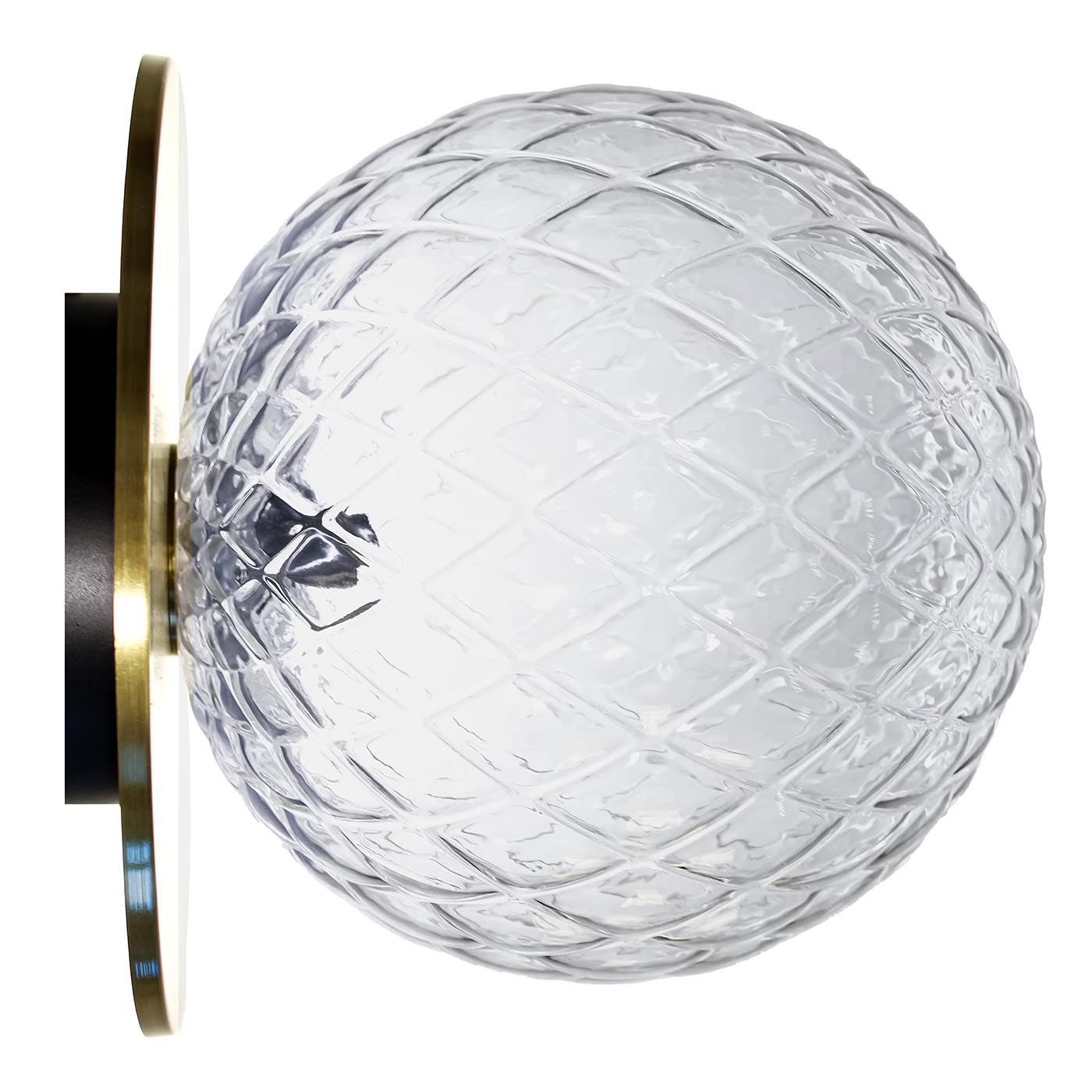 Spherical Wall Lamp with Beautiful Structured Glass RHOMBS