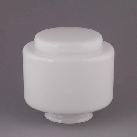 Kleine Art Déco-Tischleuchte mit gestuftem Zylinderglas, Bild 6