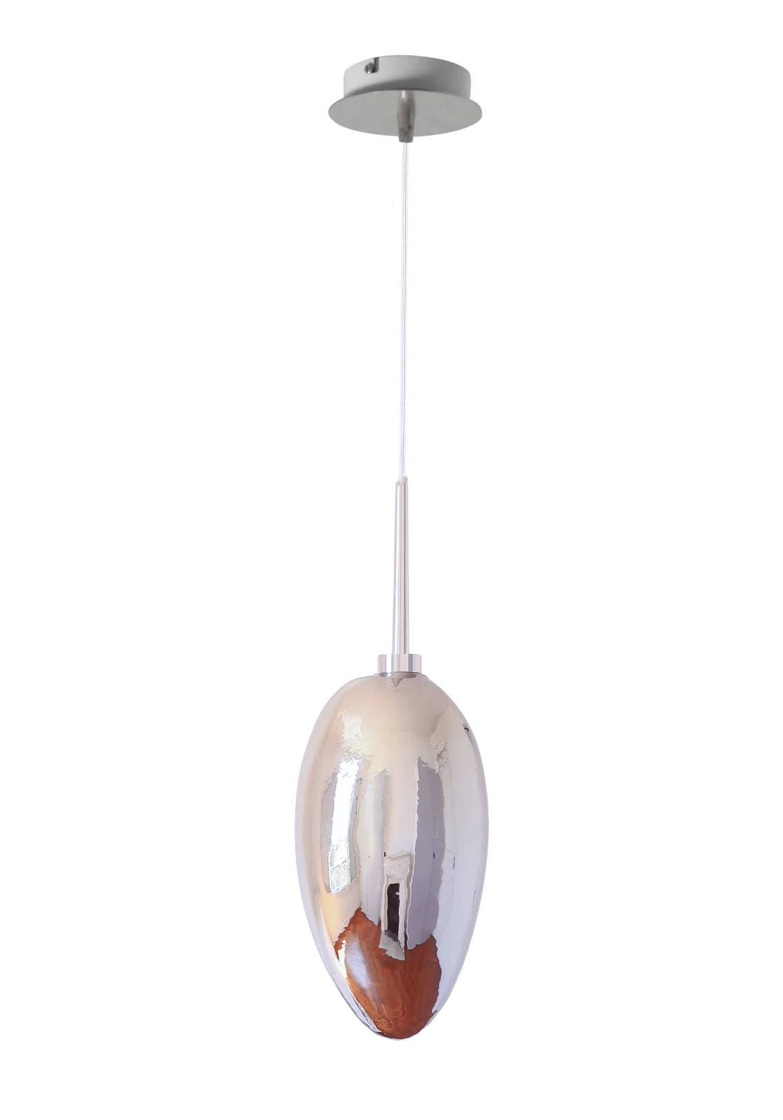 Pendelleuchte GALET 01 mit golden und silbern verspiegeltem Glas, Bild 7
