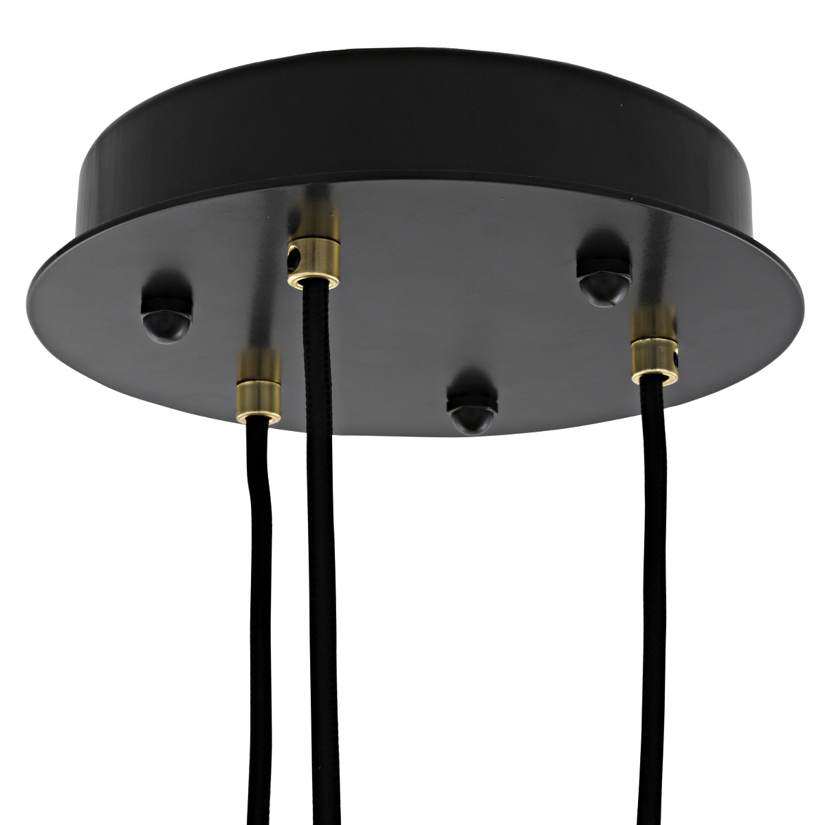 Bild 8: Deckenbaldachin Gruppe aus drei Glaskugel-Hängeleuchten à Ø 15 cm: Deckenbaldachin