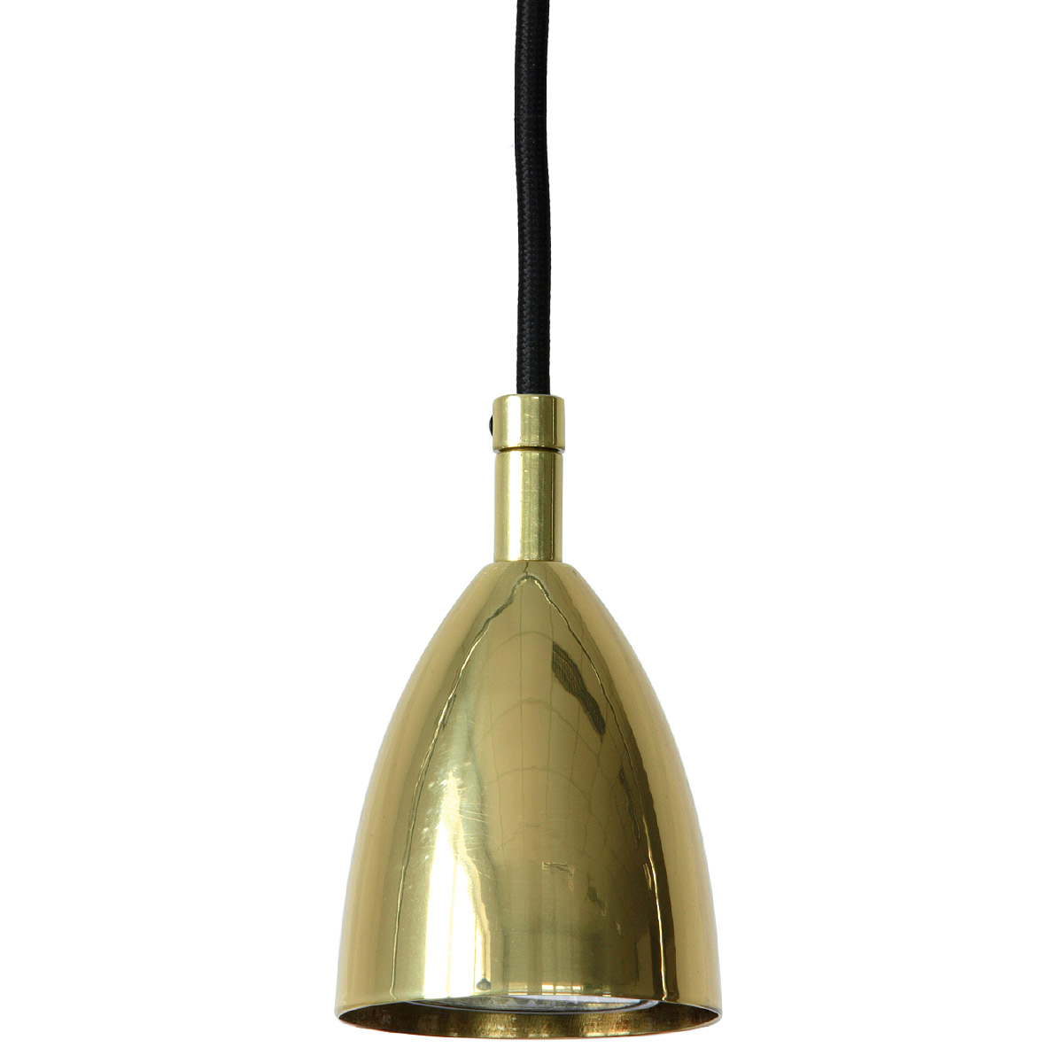 Sehr kleine Strahler-Pendelleuchte aus Messing Ø 7 cm Sehr kleine Strahler-Pendelleuchte aus Messing Ø 7 cm