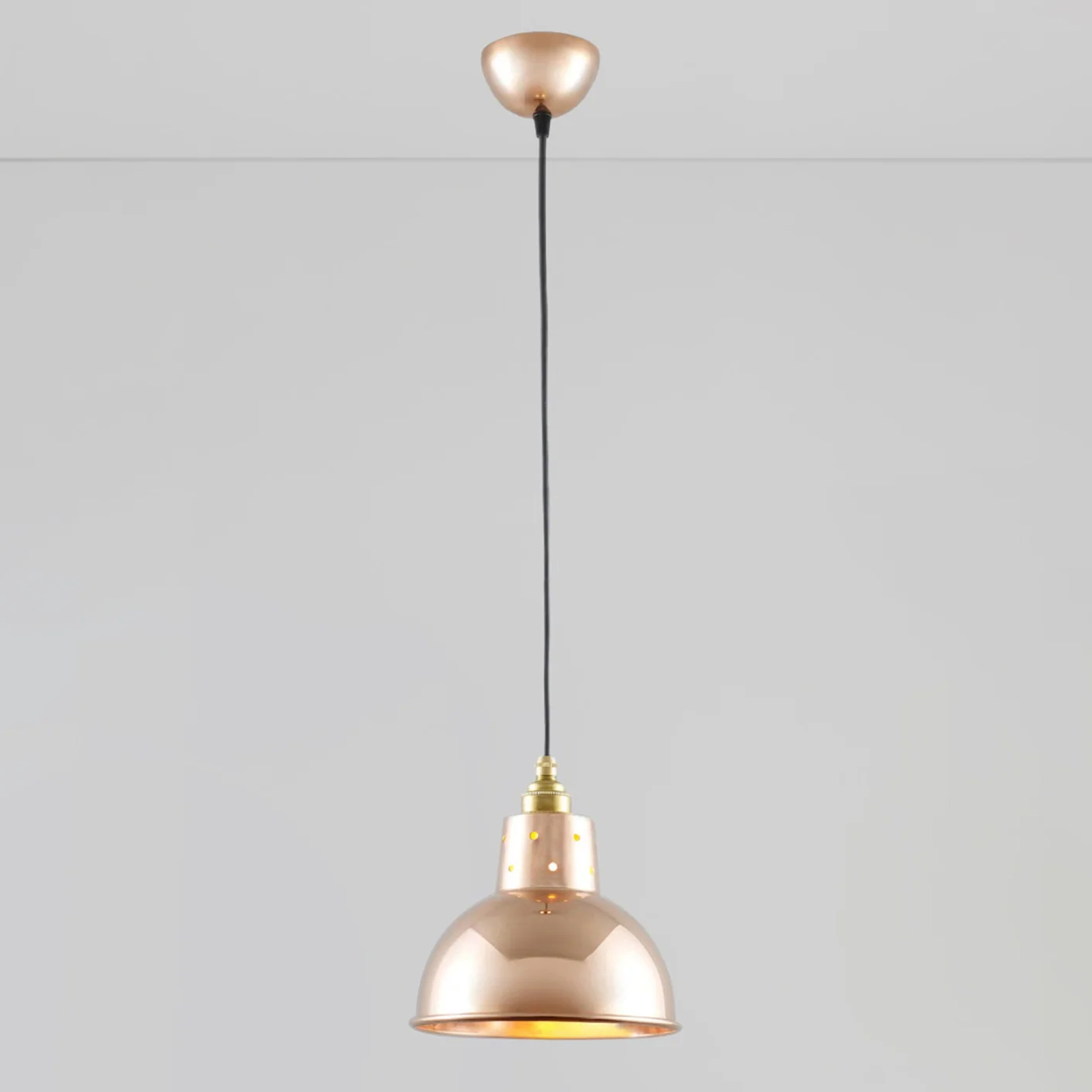 Kleine Pendelleuchte (Ø 19 cm) aus Kupfer DP7165, Bild 3