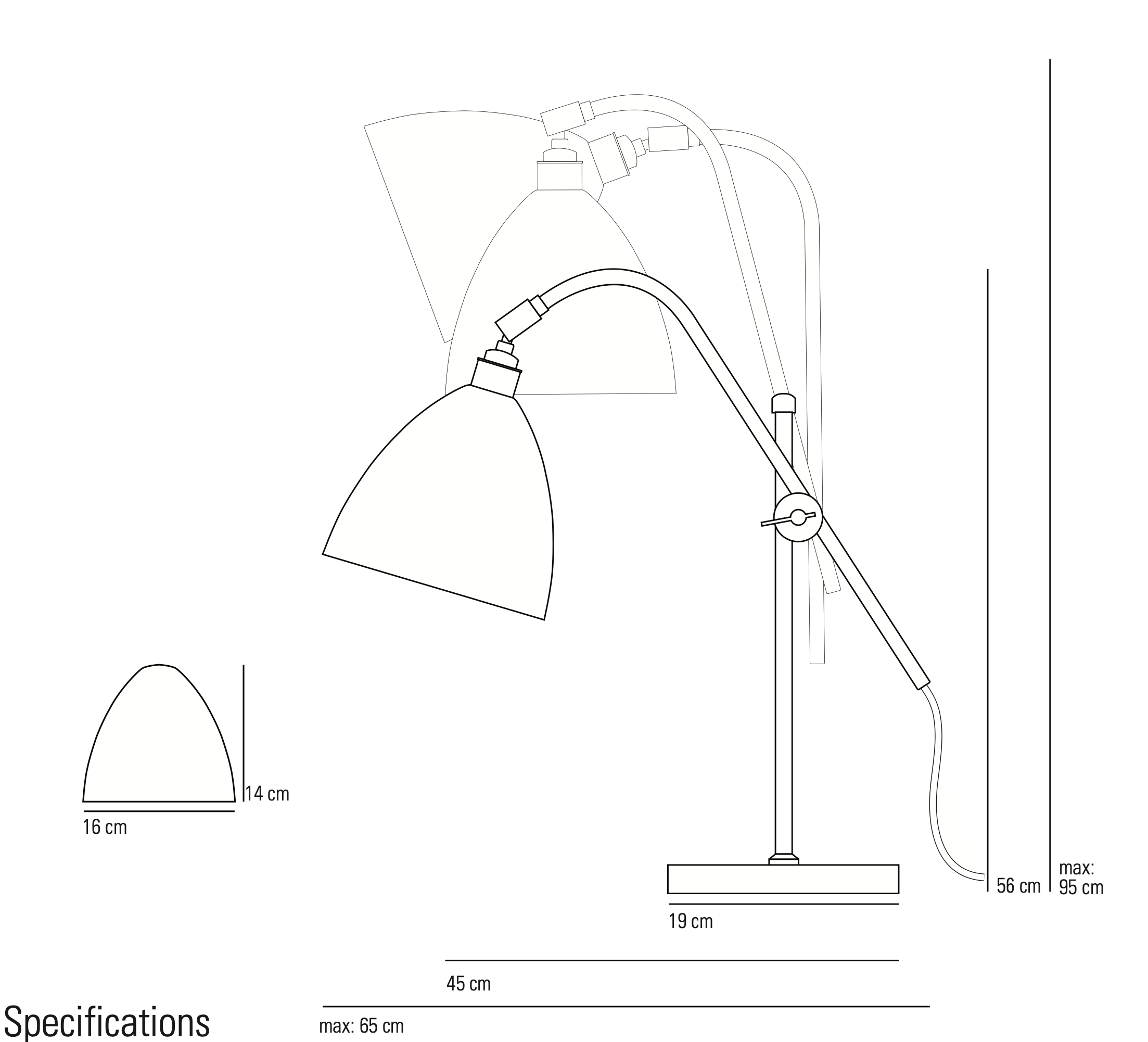 Table light with adjustable joint arm TASK, Fig. 9