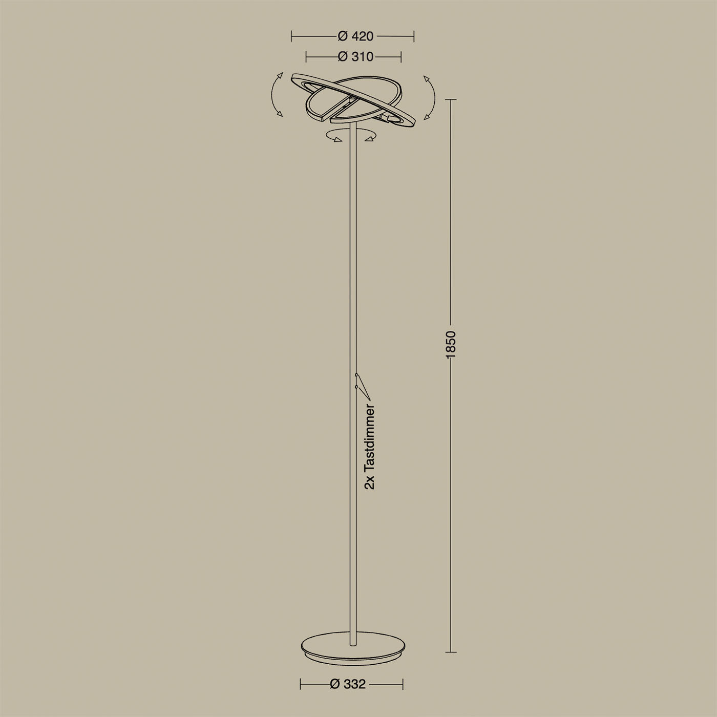 High-End Deckenfluter-Stehleuchte SUPERNOVA LINEAR, Bild 11