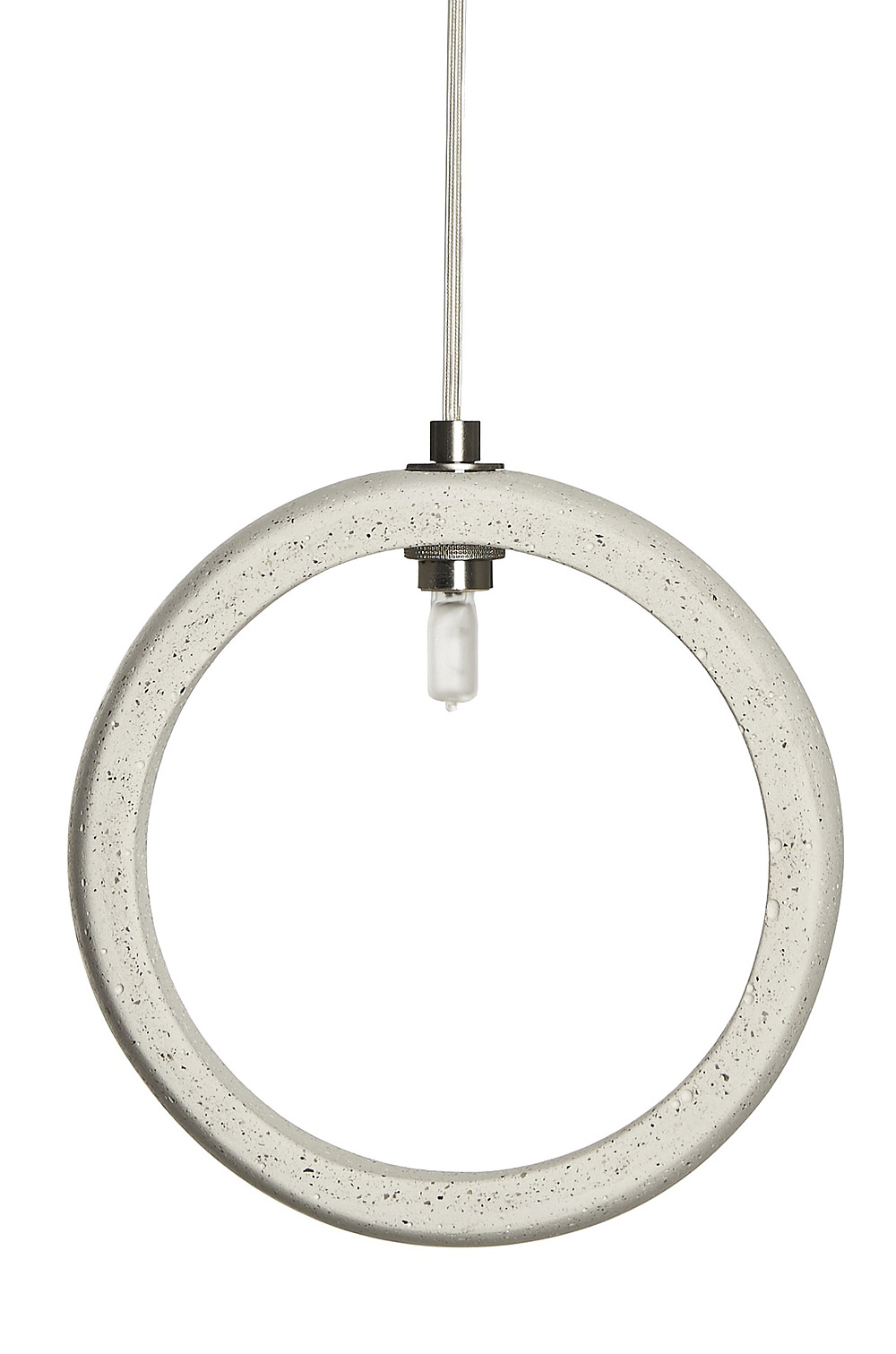 Bild 11: „Elfenbein-Sand“ Ring-Hängeleuchte aus Beton: „Elfenbein-Sand“