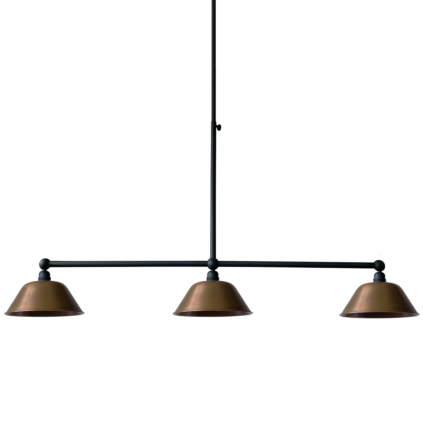 Beam Pendant Light for Longer Tables with Three Shades