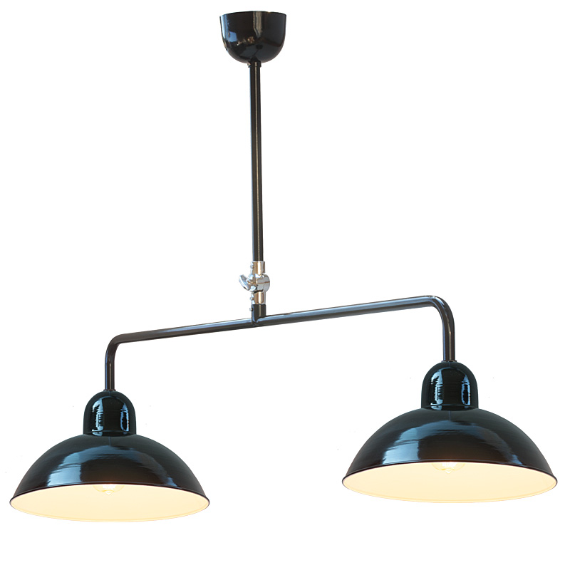 SOLINGEN II Doppelpendelleuchte mit Bauhaus-Schirmen SOLINGEN II Doppelpendelleuchte mit Bauhaus-Schirmen