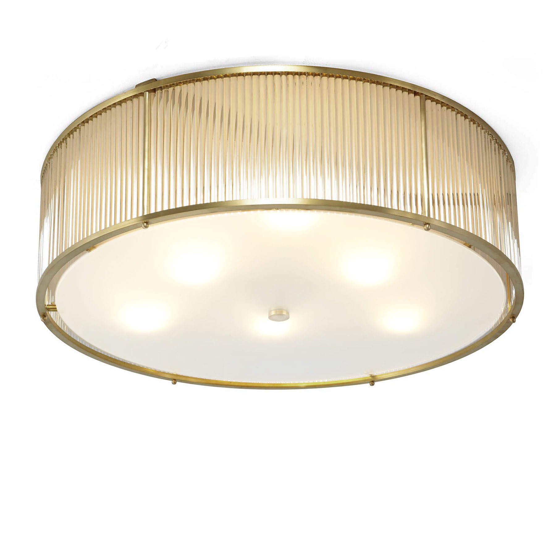 Große, runde Deckenleuchte mit Kristallstäben MIAMI, Ø 70 cm